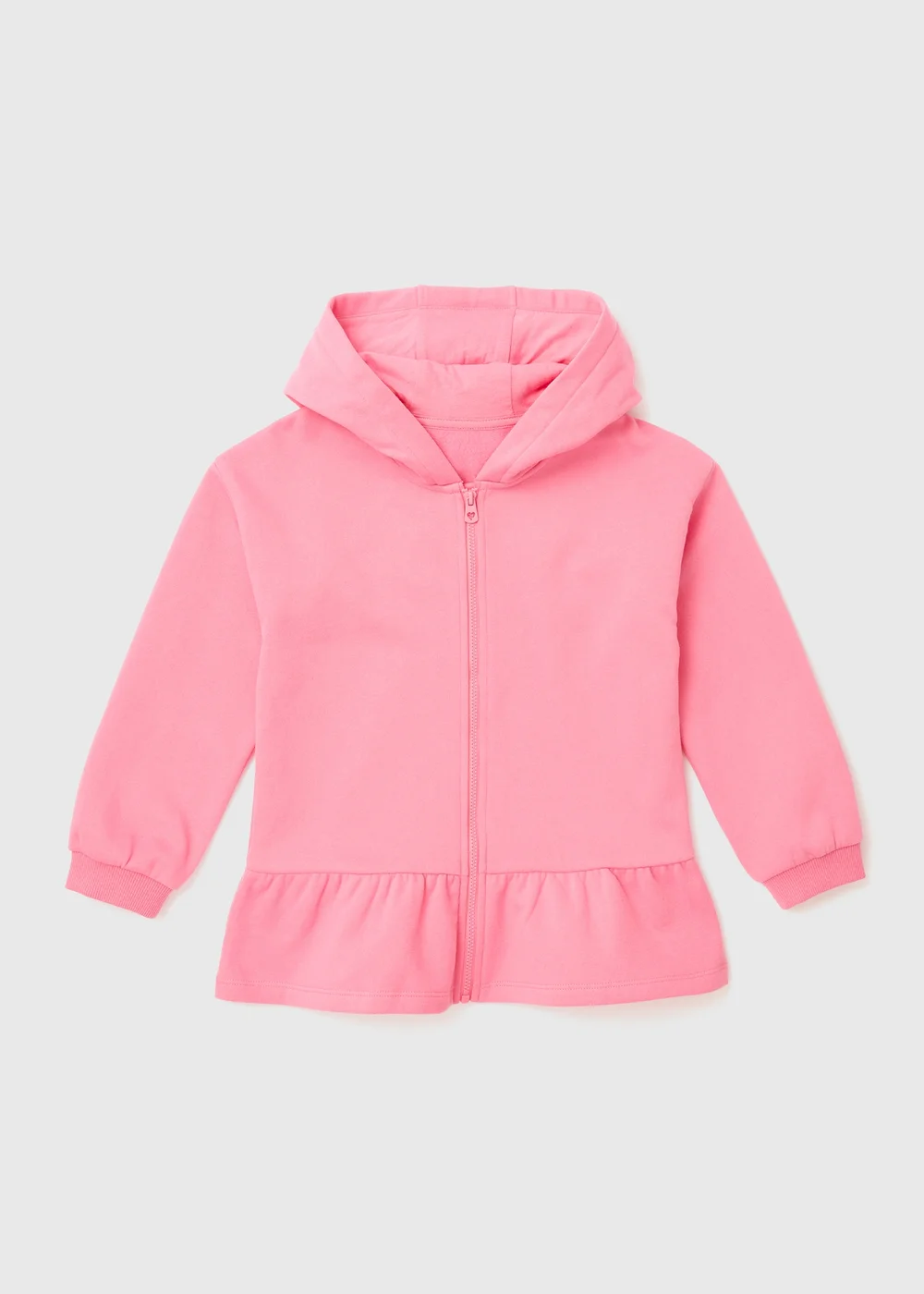 Girls Pink Zip Up Hem Hoodie (1-7yrs) - 2-3 Yrs Image 1