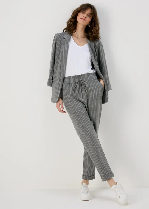 Et Vous Grey Pinstripe Ponte Joggers - 8 Image 1