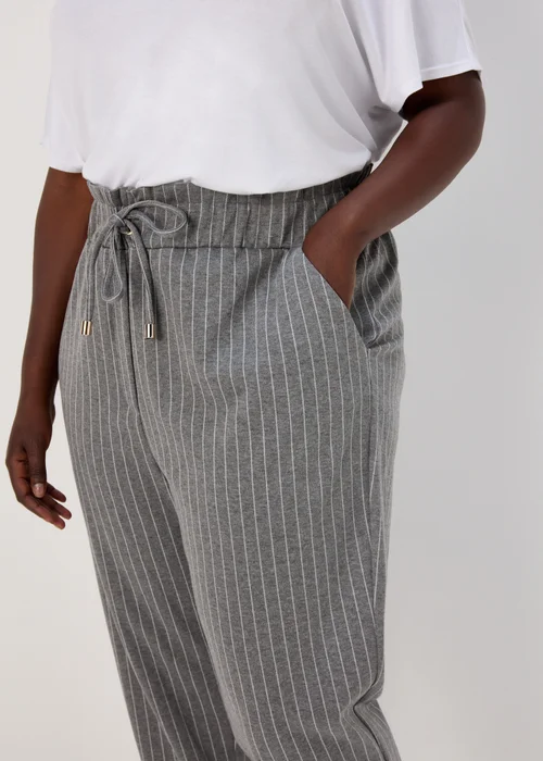Et Vous Grey Pinstripe Ponte Joggers - 8 Image 6