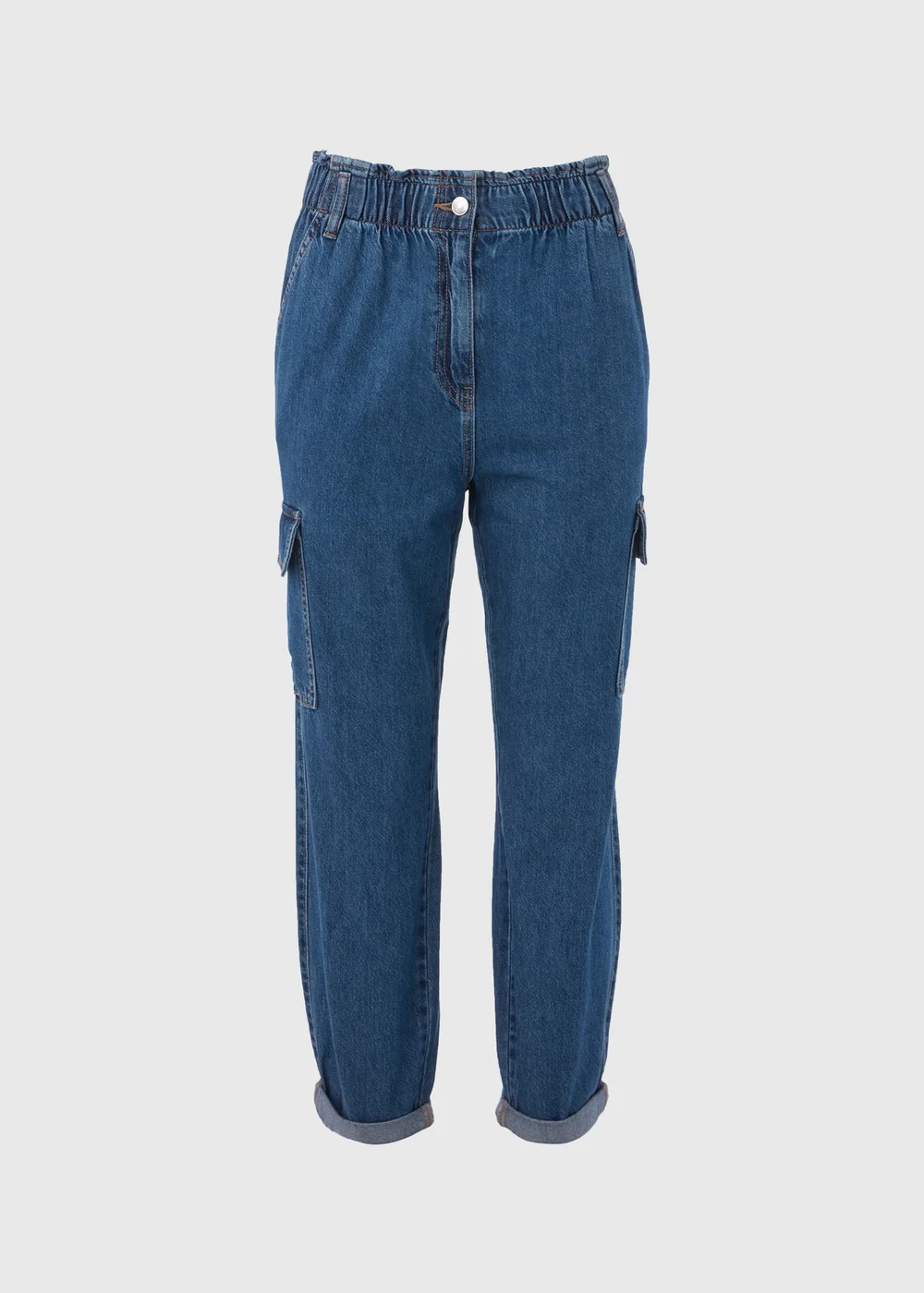 Mid Wash Paperbag Cargo Trousers - 8 Image 5
