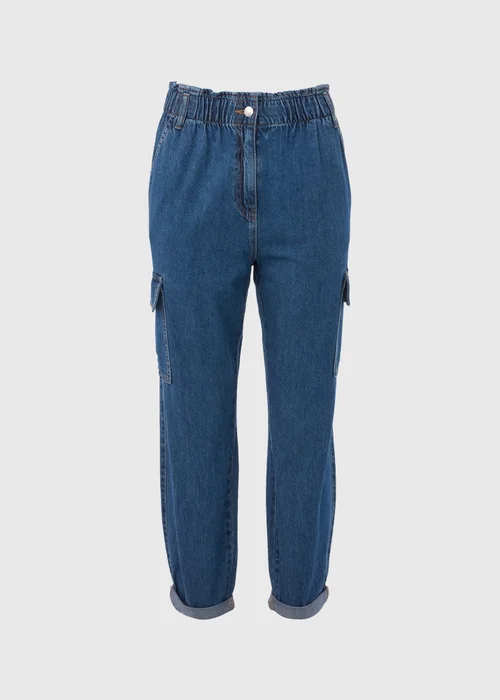 Mid Wash Paperbag Cargo Trousers - 8 Image 5