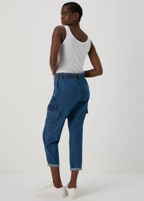 Mid Wash Paperbag Cargo Trousers - 8 Image 3
