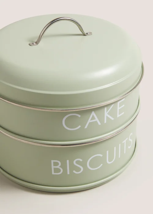 Green Two Tier Stack Tin Image 2