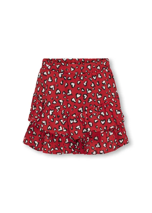 ONLY Girls Red Kogpalms Skort (6-14yrs) - 8 Yrs Image 1
