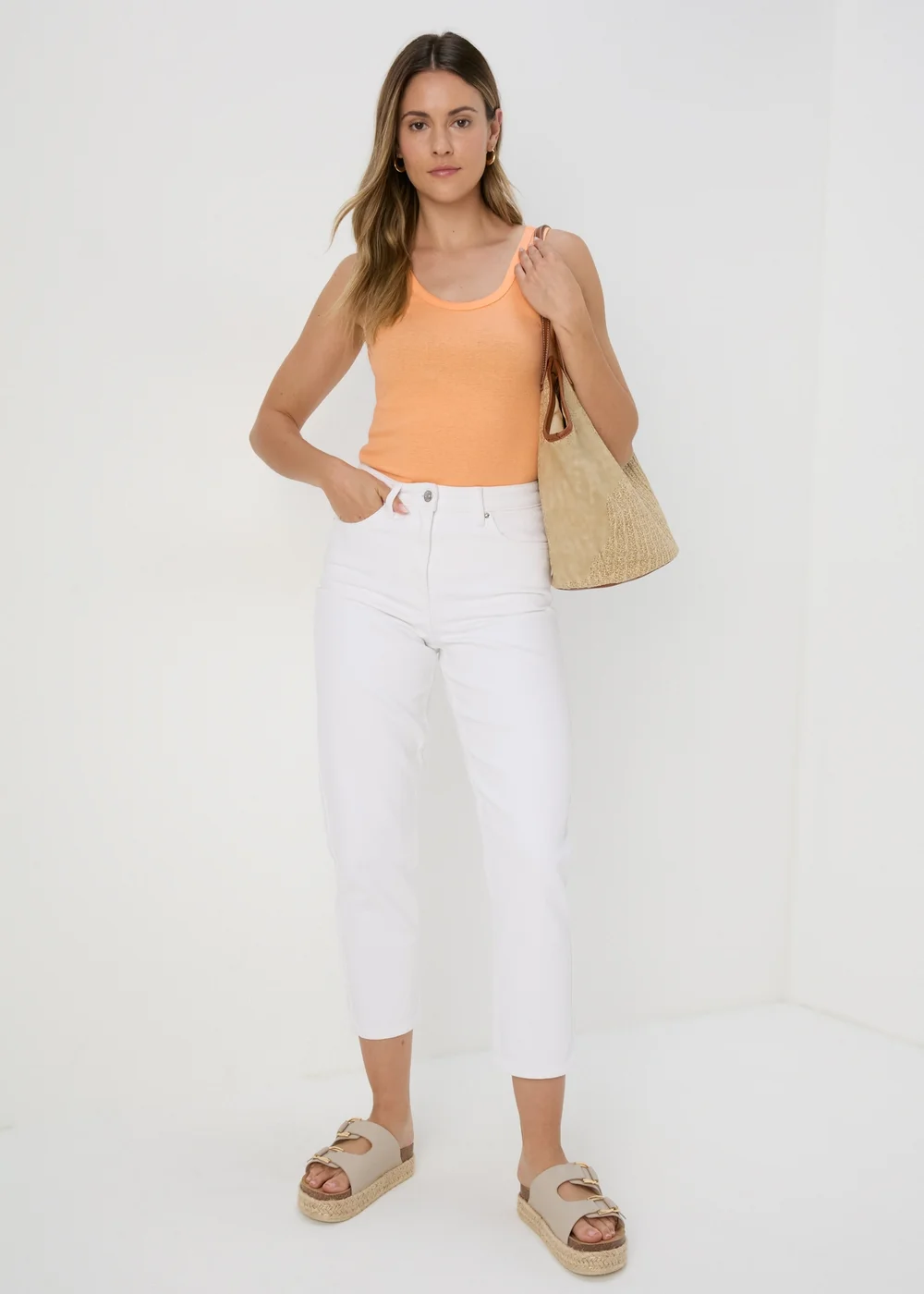 White Mom Jeans - 8/L29 Image 1