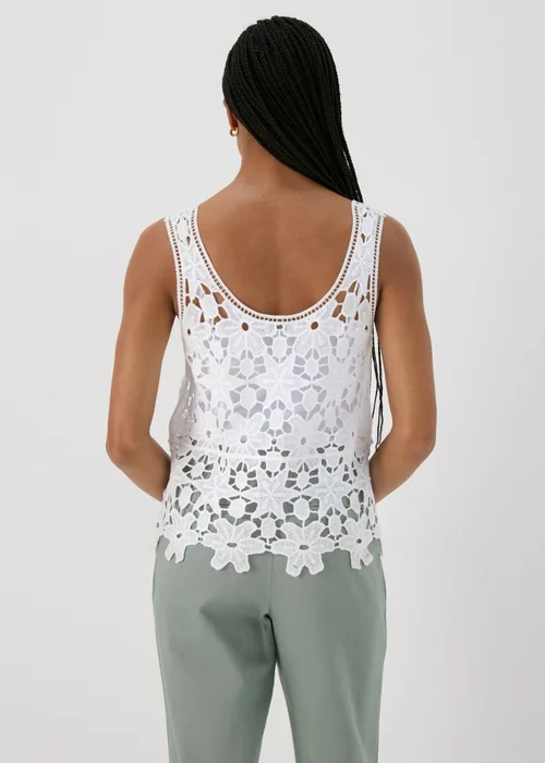 White Unlined Lace Vest - 8 Image 2