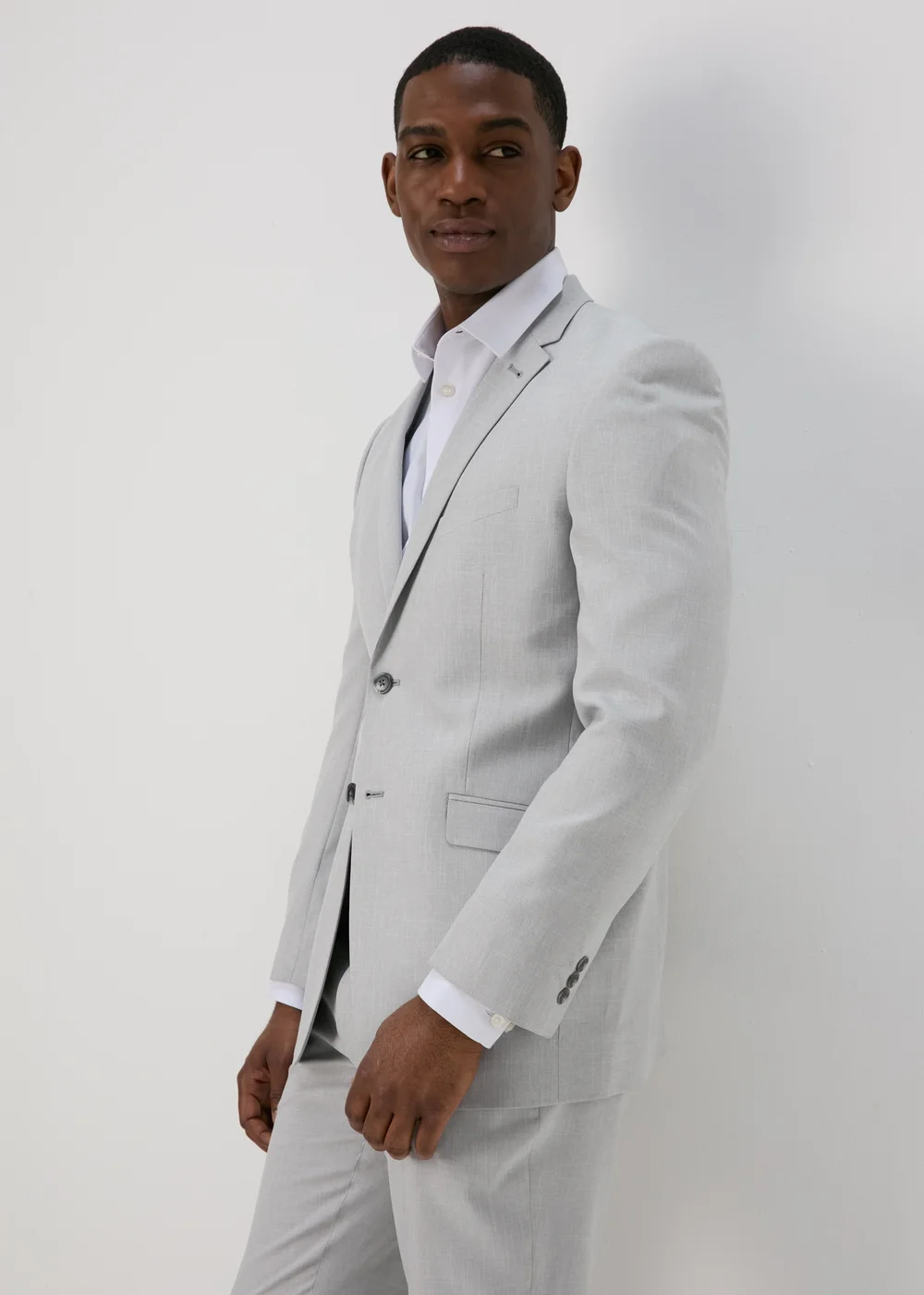 Taylor & Wright Turner Grey Tailored Fit Jacket - 36 Chest Long Image 1