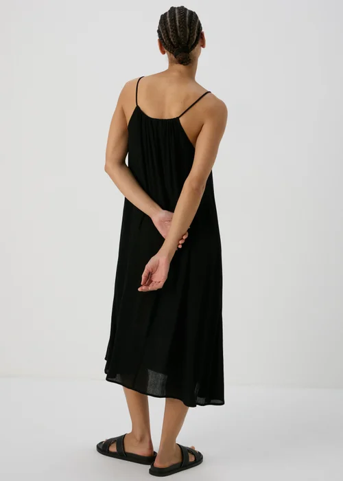 Black Mono Crochet Midi Dress - 8 Image 2