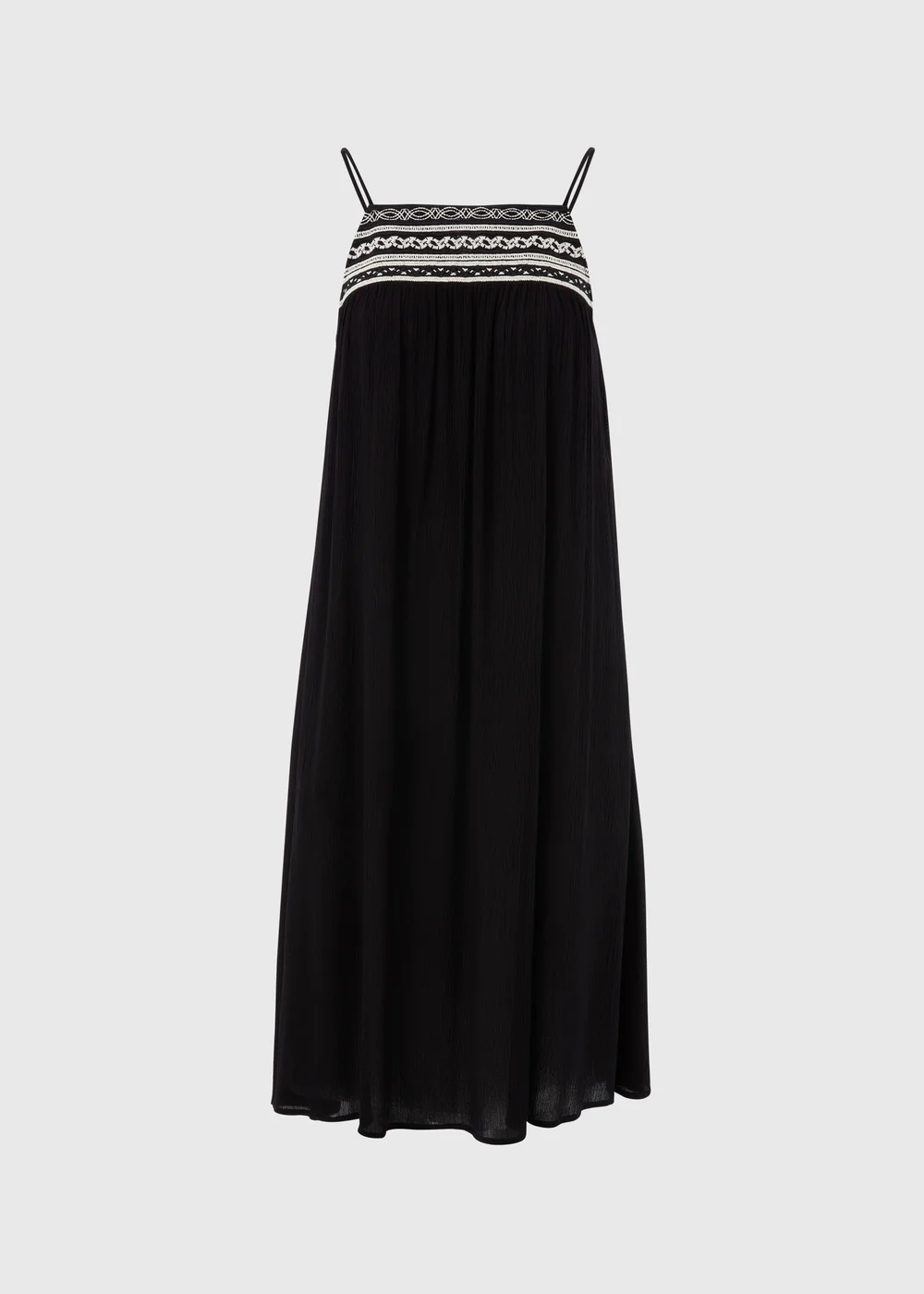 Black Mono Crochet Midi Dress - 8 Image 5