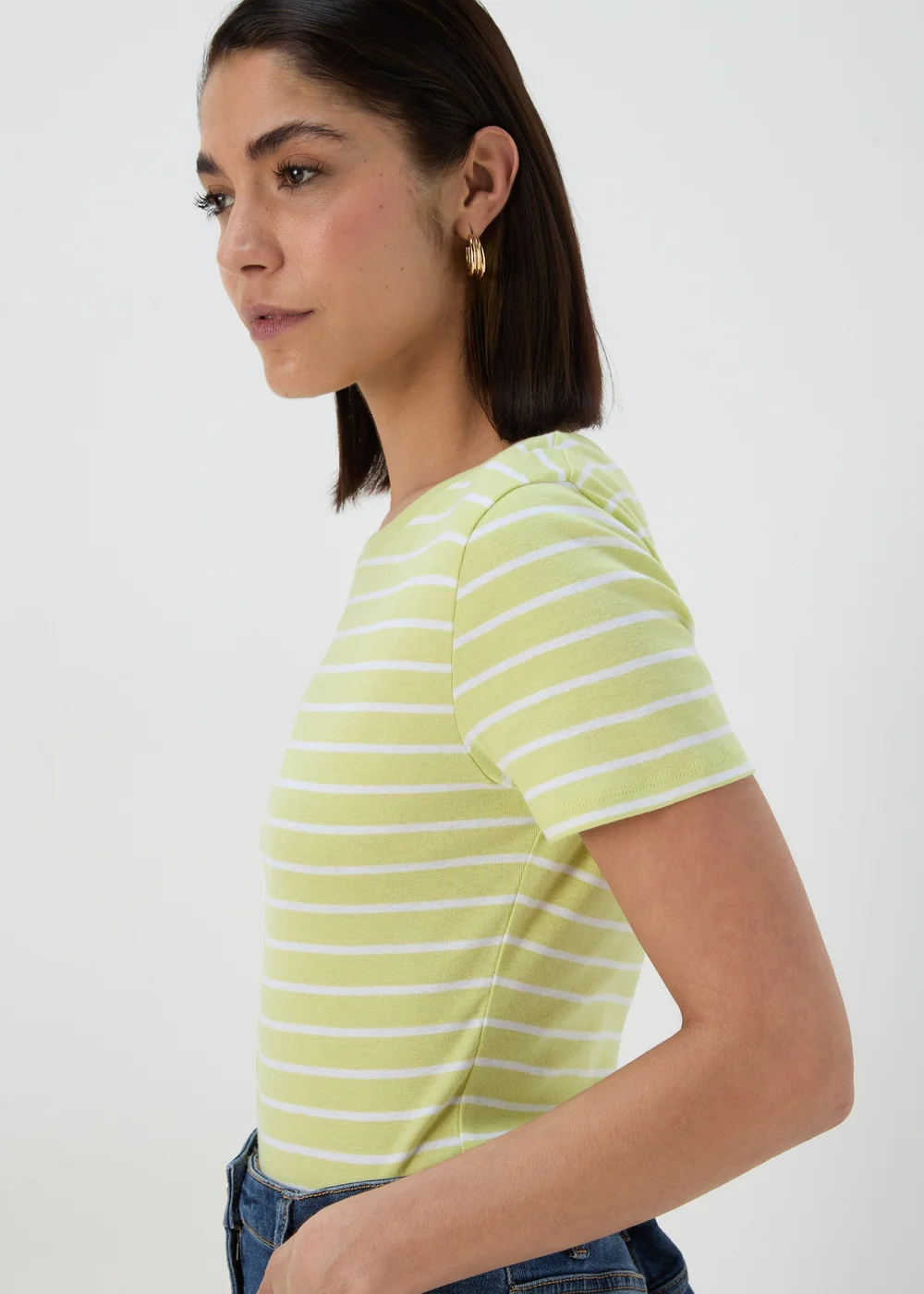 Lime Stripe Print T-Shirt - 8 Image 3