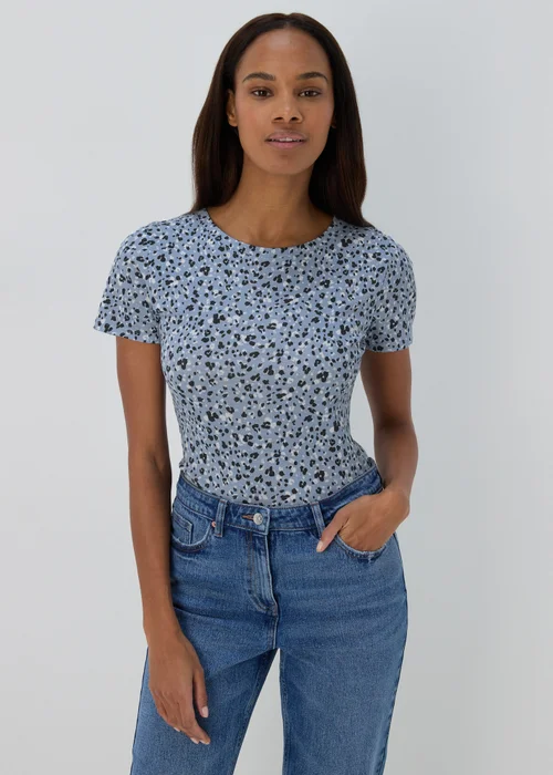 Blue Animal Print T-Shirt - 8 Image 3