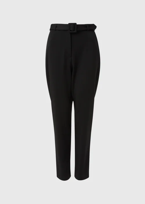 Et Vous Black Belted Ponte Tapered Trousers - 8 Image 5