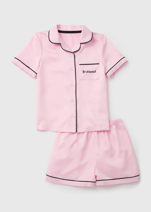 Girls Pink Bridal Pyjama Set (4-12yrs) - Age 4 Years Image 1