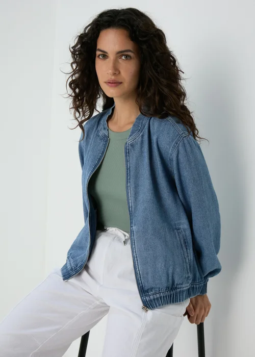 Denim Bomber Jacket - 8 Image 1