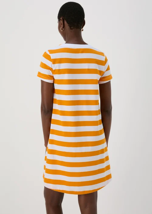 Orange Stripe T Shirt Dress - 8 Image 2