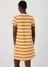 Orange Stripe T Shirt Dress - 8 Image 2