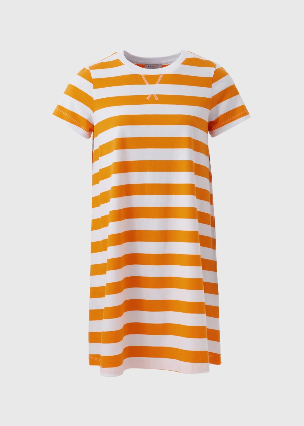 Orange Stripe T Shirt Dress - 8 Image 5