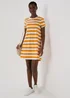 Orange Stripe T Shirt Dress - 8 Image 1