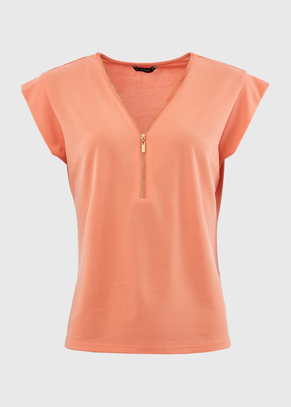 Et Vous Pink Zip Front T-Shirt - 8 Image 5