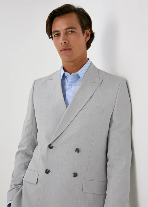 Taylor & Wright Grey Turner Double Breasted Slim Fit Jacket - 38 Chest Short Image 1