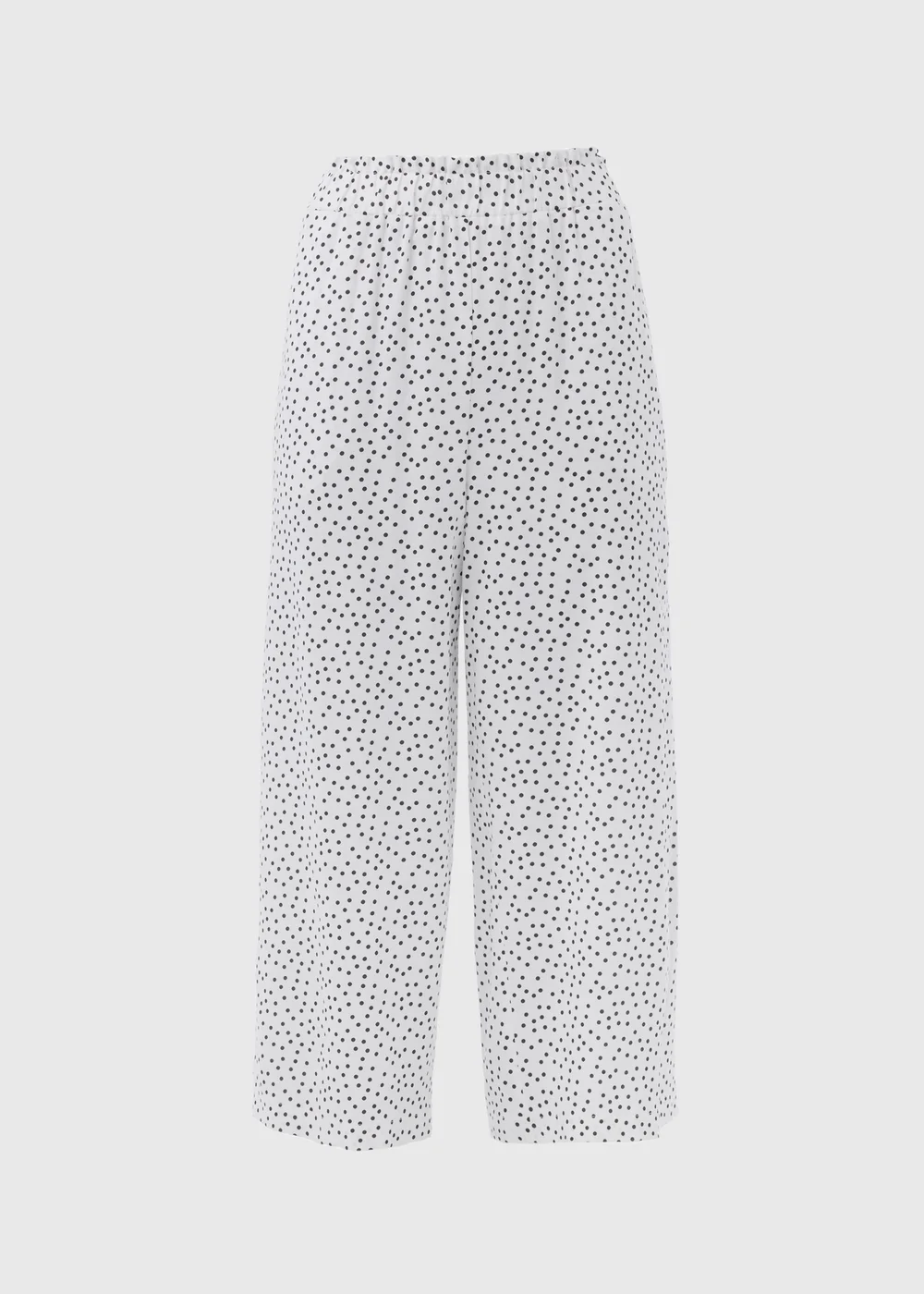 White & Black Spots Wide Leg Viscose Trousers - 8 Image 5
