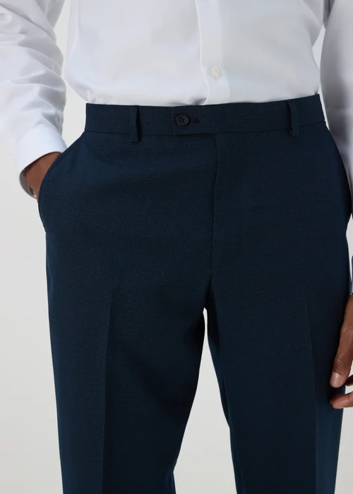 Taylor & Wright Albarn Navy Tailored Fit Trousers - 32 Waist 29 Leg Image 3