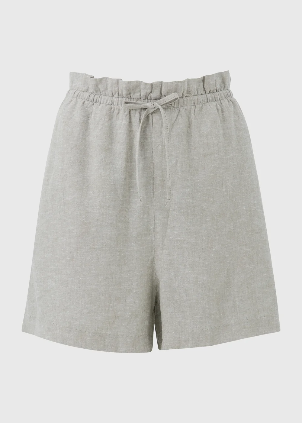 Sage Solid Pull On Linen Shorts - 8 Image 5