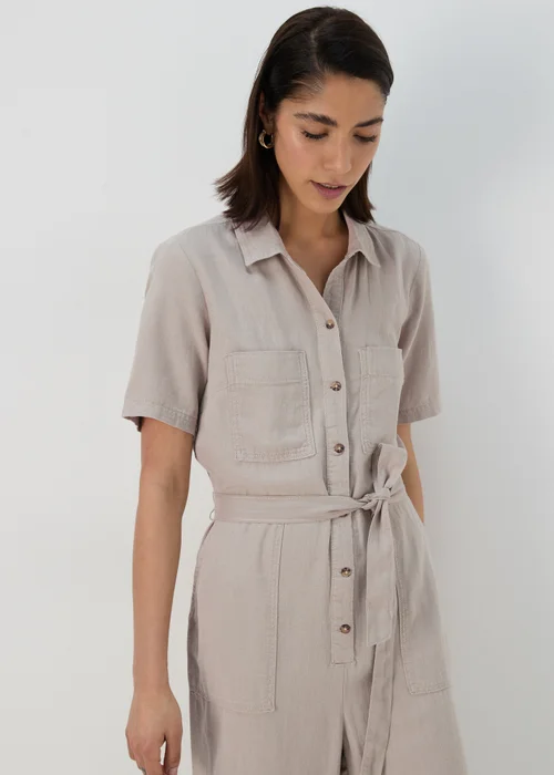 Stone Linen Jumpsuit - 8 Image 3