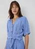 Blue Linen Playsuit - 8 Image 3