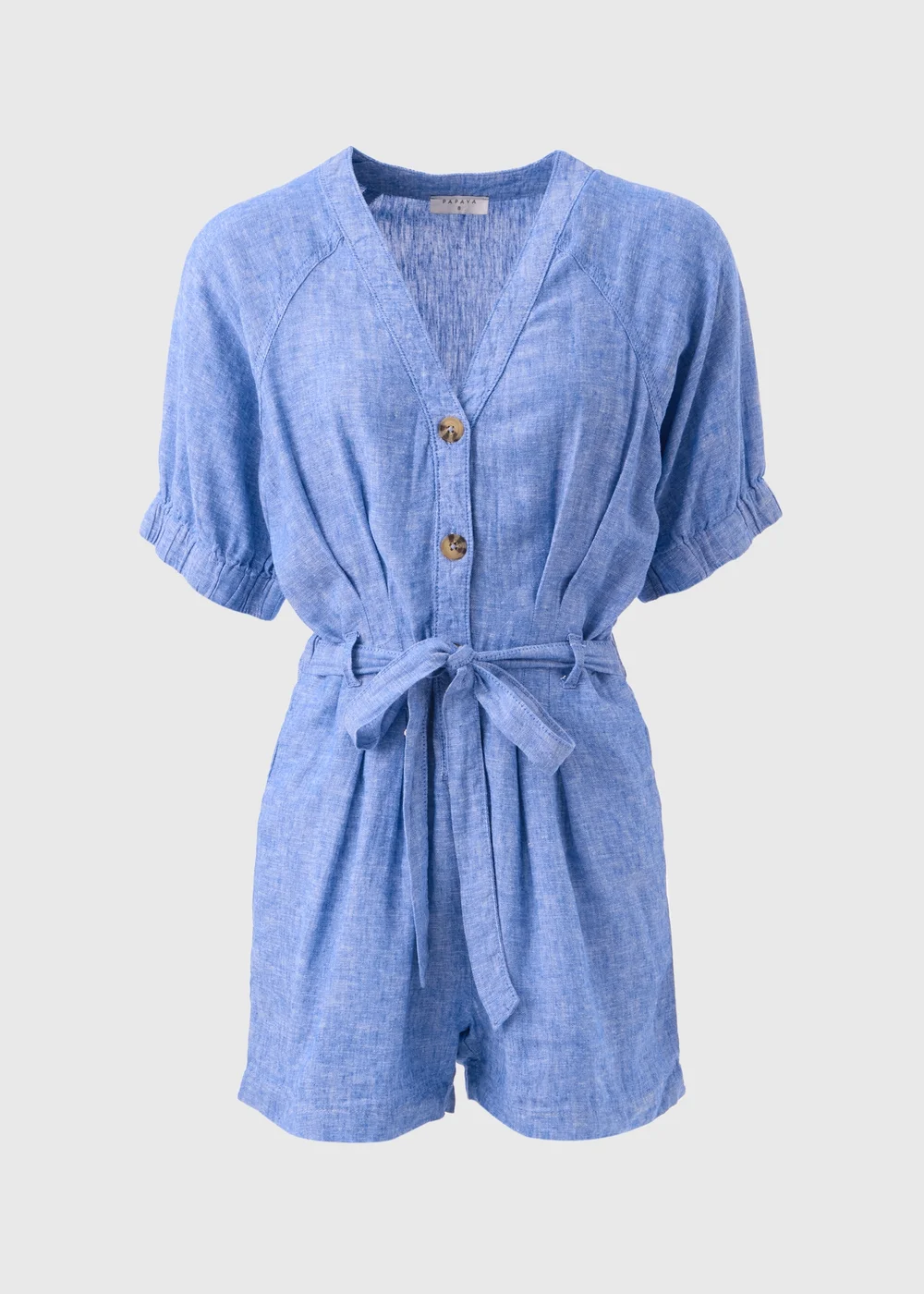 Blue Linen Playsuit - 8 Image 5