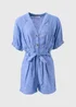 Blue Linen Playsuit - 8 Image 5
