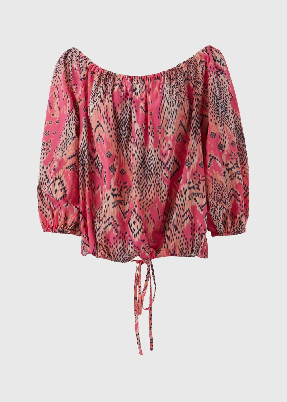 Pink Bardot Aztec Top - 8 Image 5