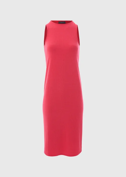 Coral Racer Ribbed Midi Dress - 8 Image 5