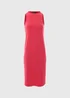 Coral Racer Ribbed Midi Dress - 8 Image 5