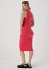 Coral Racer Ribbed Midi Dress - 8 Image 2
