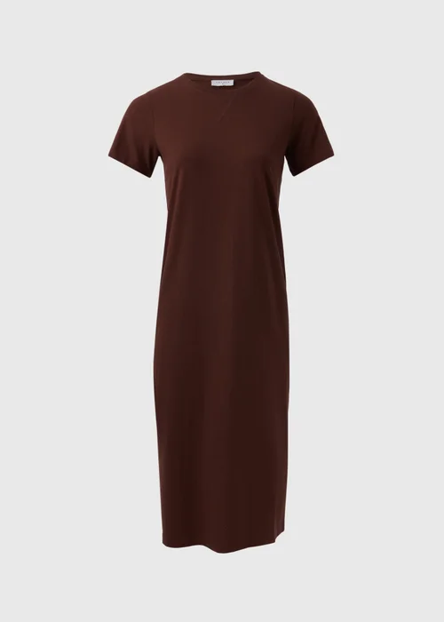 Brown Midi Jersey T-Shirt Dress - 8 Image 5