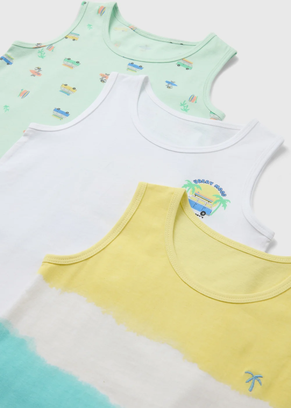Boys 3 Pack Multicolour Tie Dye Vests (1-7yrs) - 1-1.5 Yrs Image 2