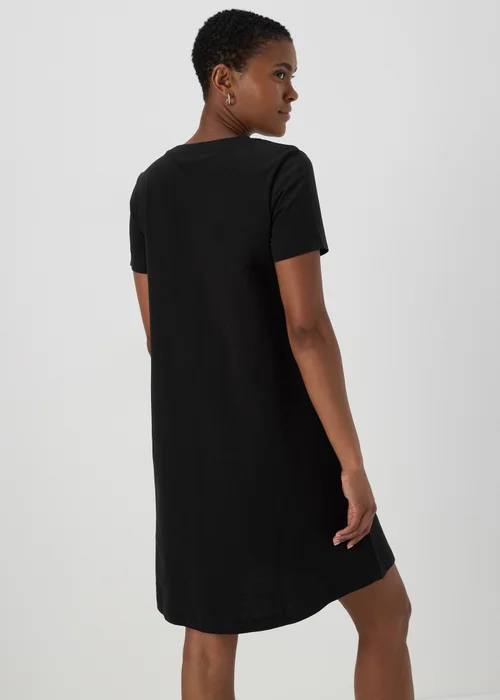 Black Jersey Mini T-Shirt Dress - 8 Image 2