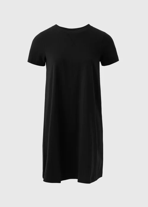 Black Jersey Mini T-Shirt Dress - 8 Image 5