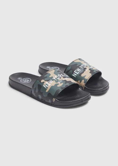 Grey Camo New York Sliders - Size 6 Image 1