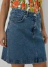 Mid Wash Denim Mini Skirt - Size 8 Image 3