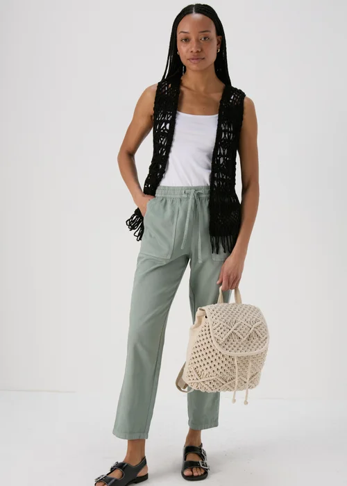 Black Fringe Hem Waistcoat - S Image 4