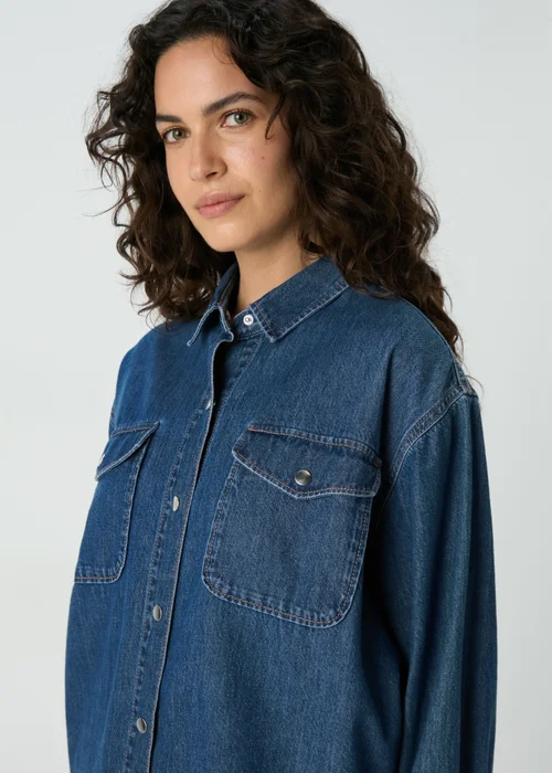 Mid Wash Denim Shirt - 8 Image 3