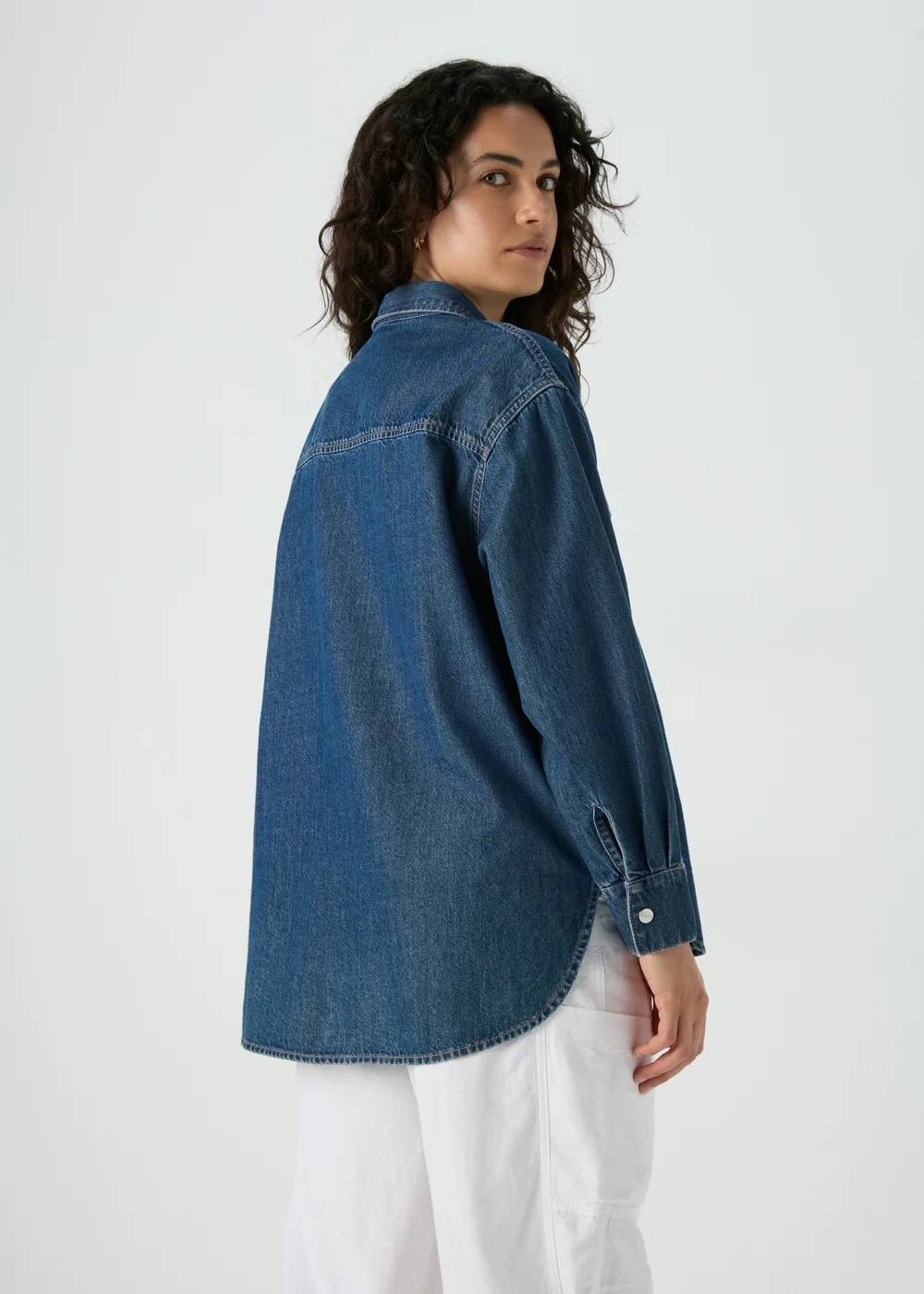 Mid Wash Denim Shirt - 8 Image 2