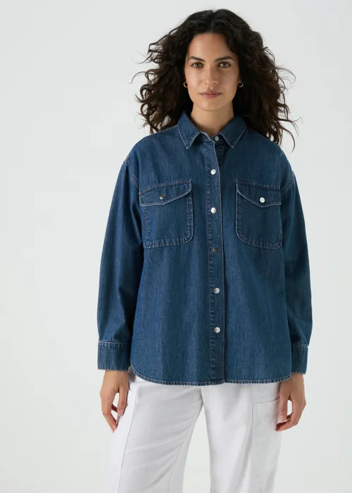 Mid Wash Denim Shirt - 8 Image 1