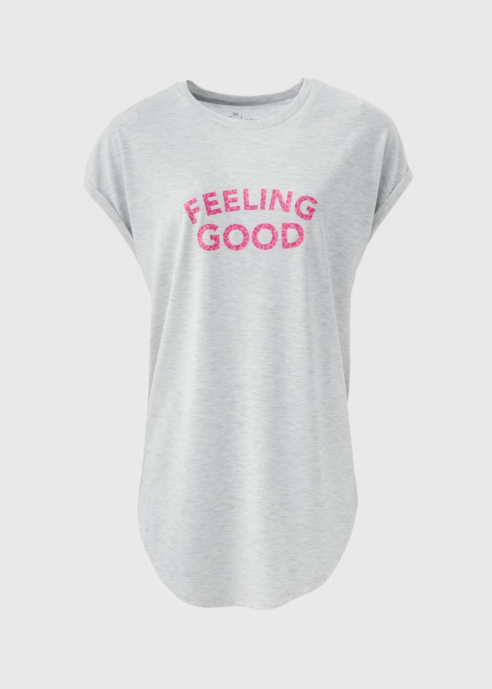 Grey 'Feeling Good' Slogan T Shirt - S Image 5