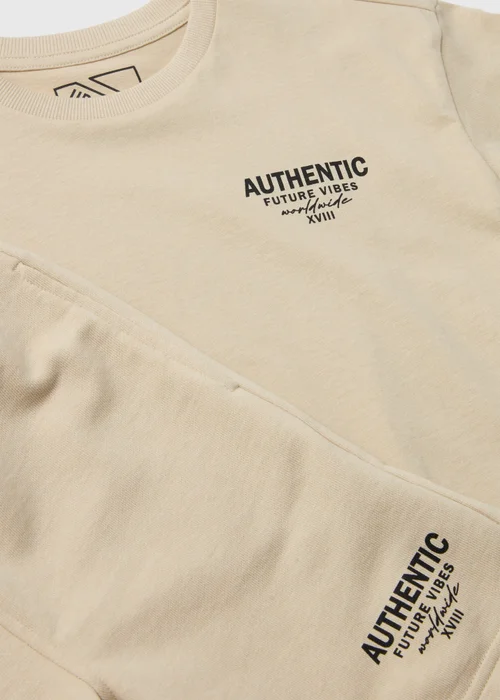 Boys Stone T-Shirt & Shorts Set (7-12yrs) - 7 Yrs Image 2