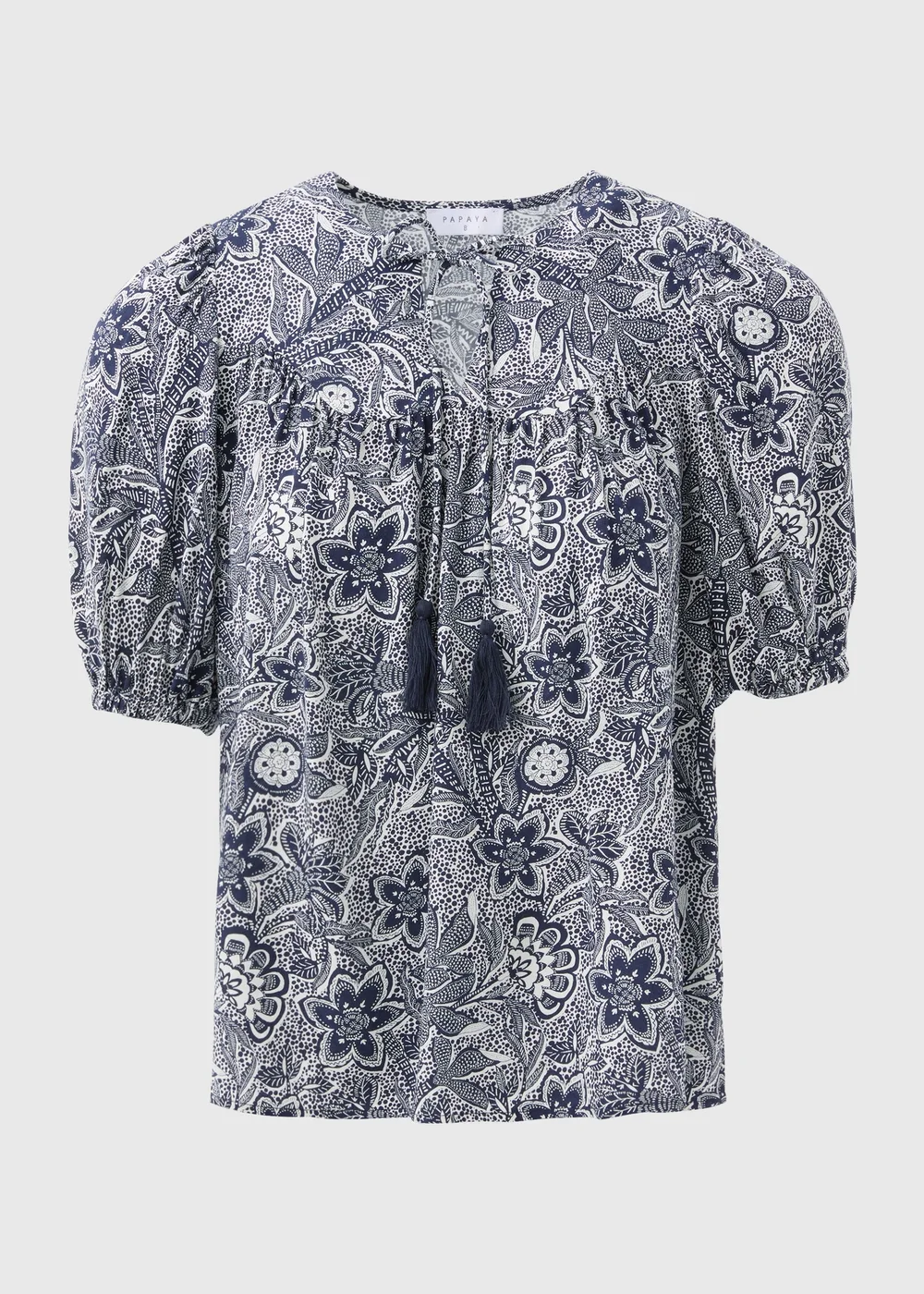 Blue Tassel Boho Co Ord Blouse Top - Size 8 Image 5