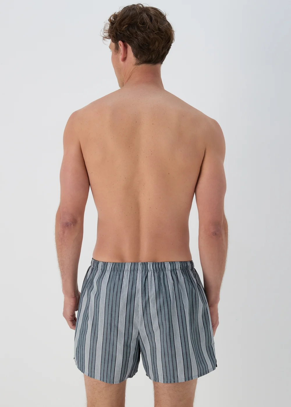 5 Pack Blue Geo Print Cotton Woven Boxers - S Image 3