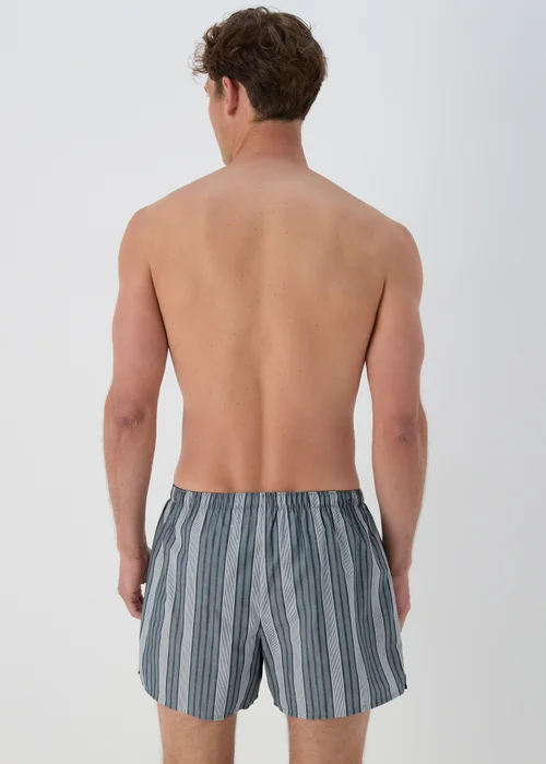 5 Pack Blue Geo Print Cotton Woven Boxers - S Image 3